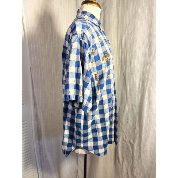Casual Corner Women's Blue and White Blouse- Size XL - Picture 5 of 5
